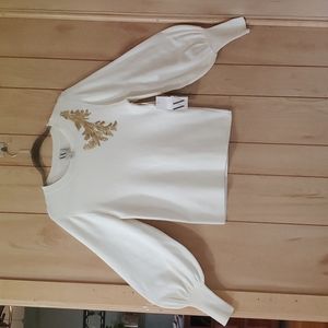 New Worthington SweatShirt,Cream Size M.